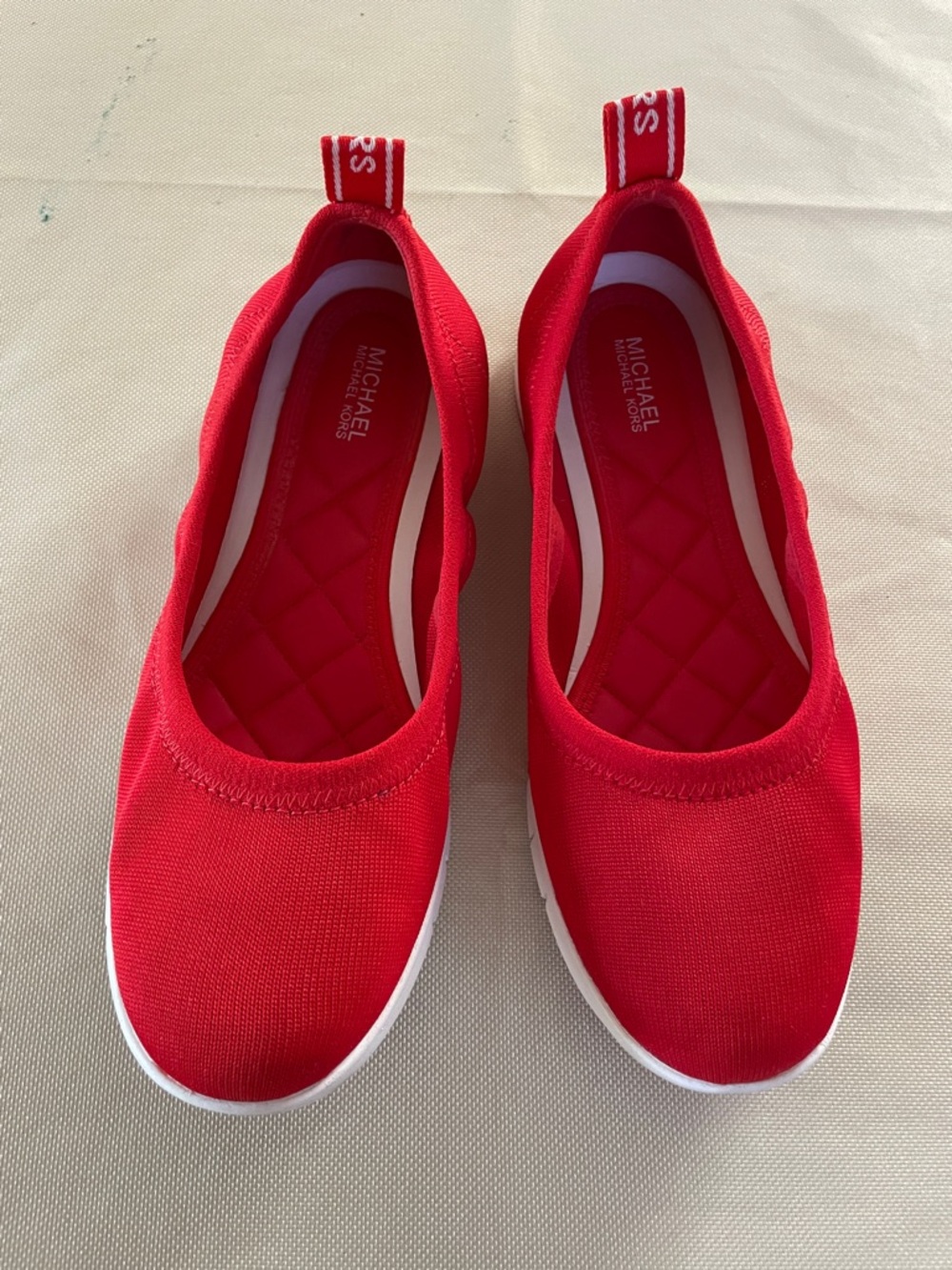 MICHAEL Michael Kors Red Knit Slip-On Sneakers